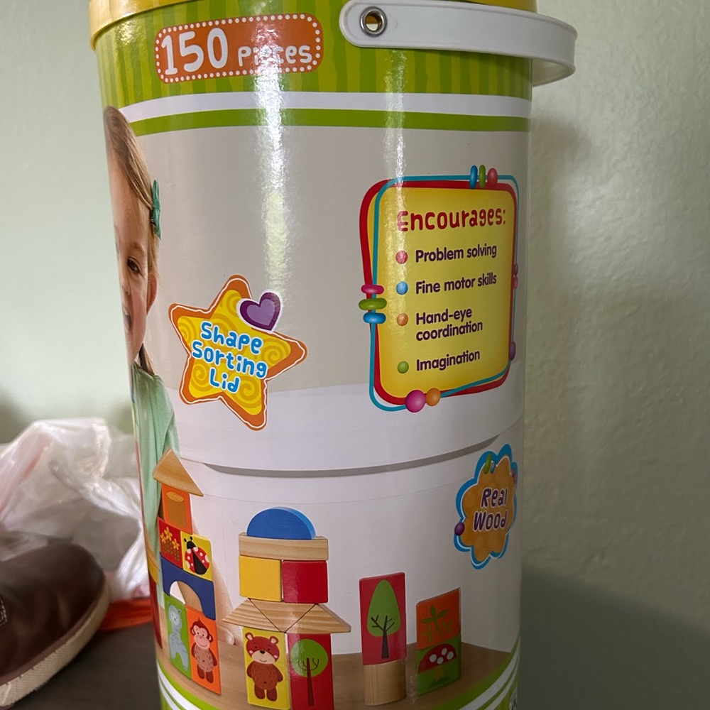 Shape Sorting Lid for Wooden Blocks Set - 150 Pieces